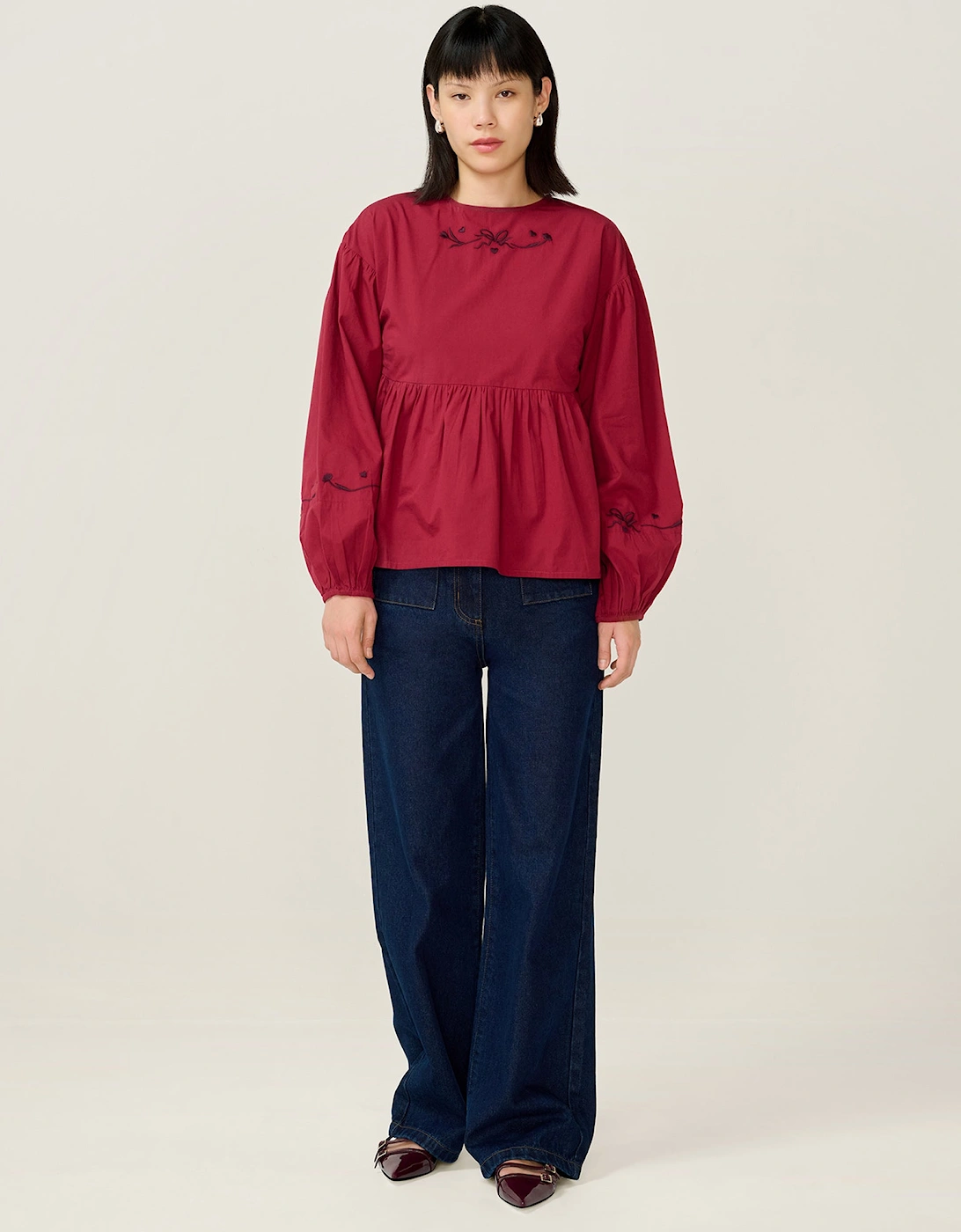 Elma Blouse in Merlot