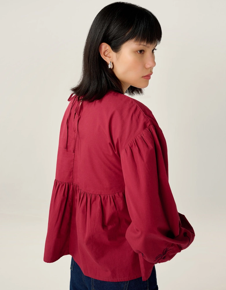 Elma Blouse in Merlot