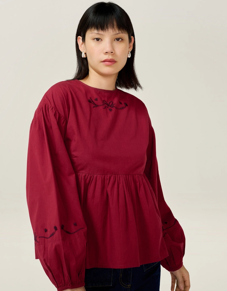 Elma Blouse in Merlot