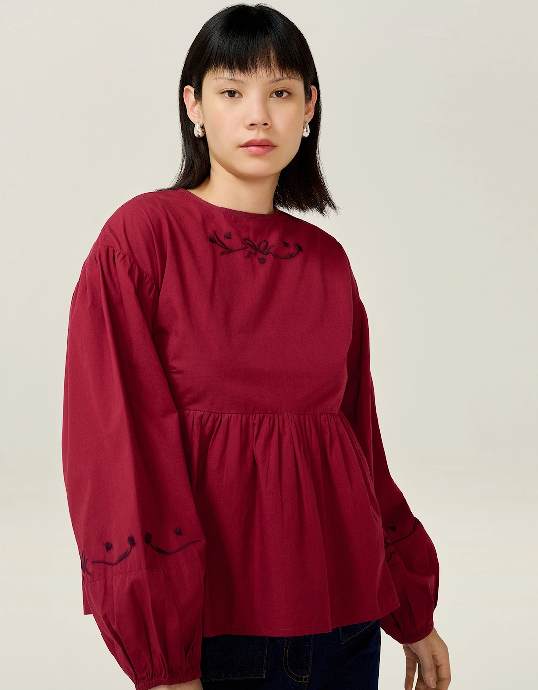 Elma Blouse in Merlot