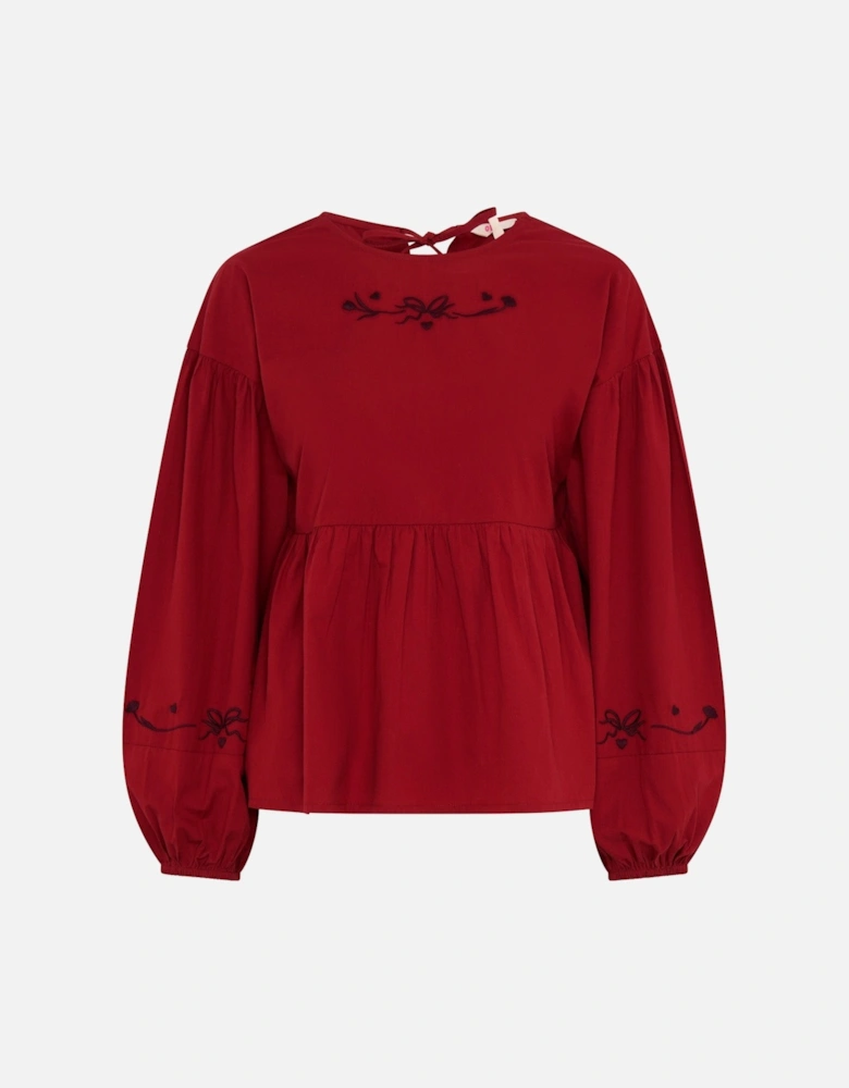 Elma Blouse in Merlot