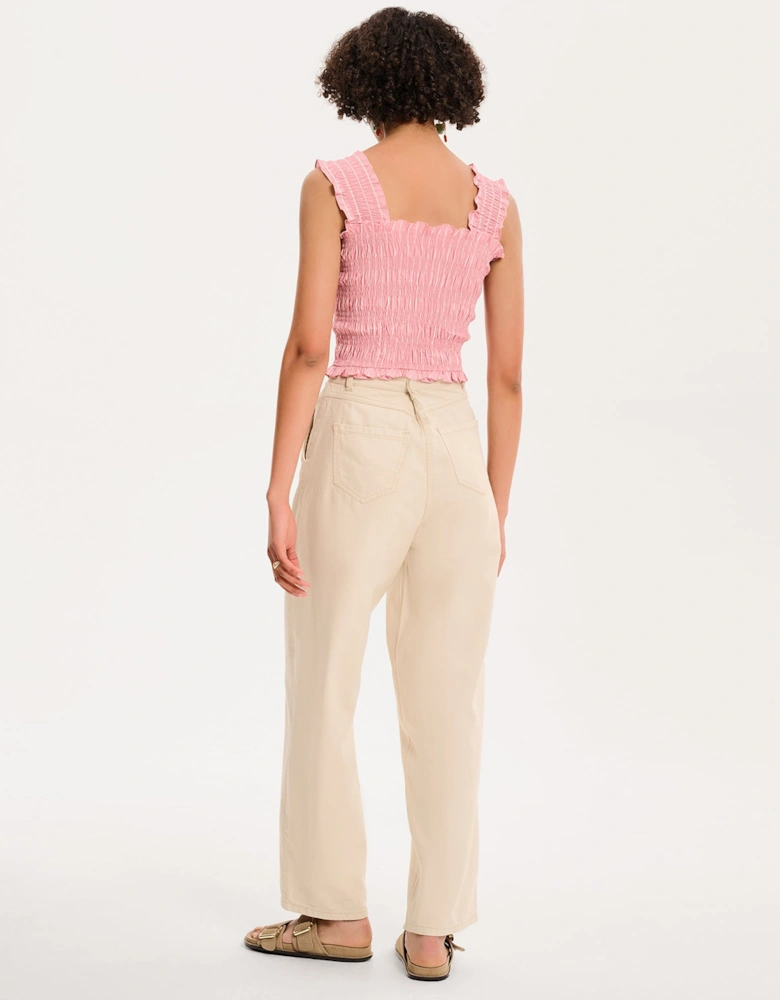 Macy Top in Pink and White Stripe