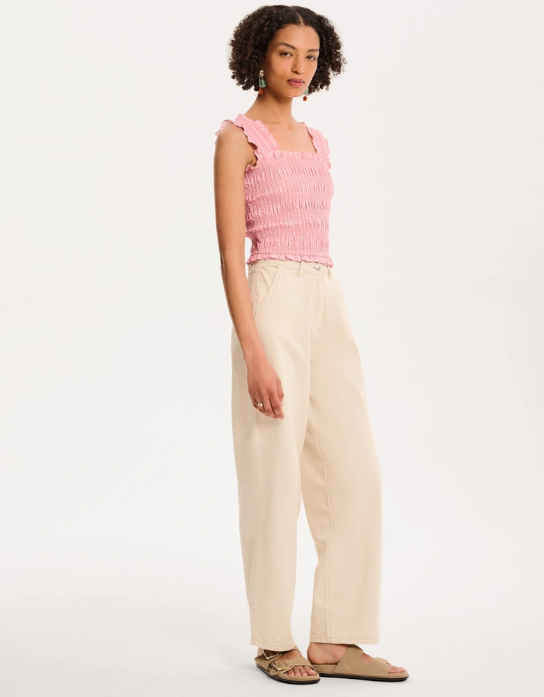 Macy Top in Pink and White Stripe