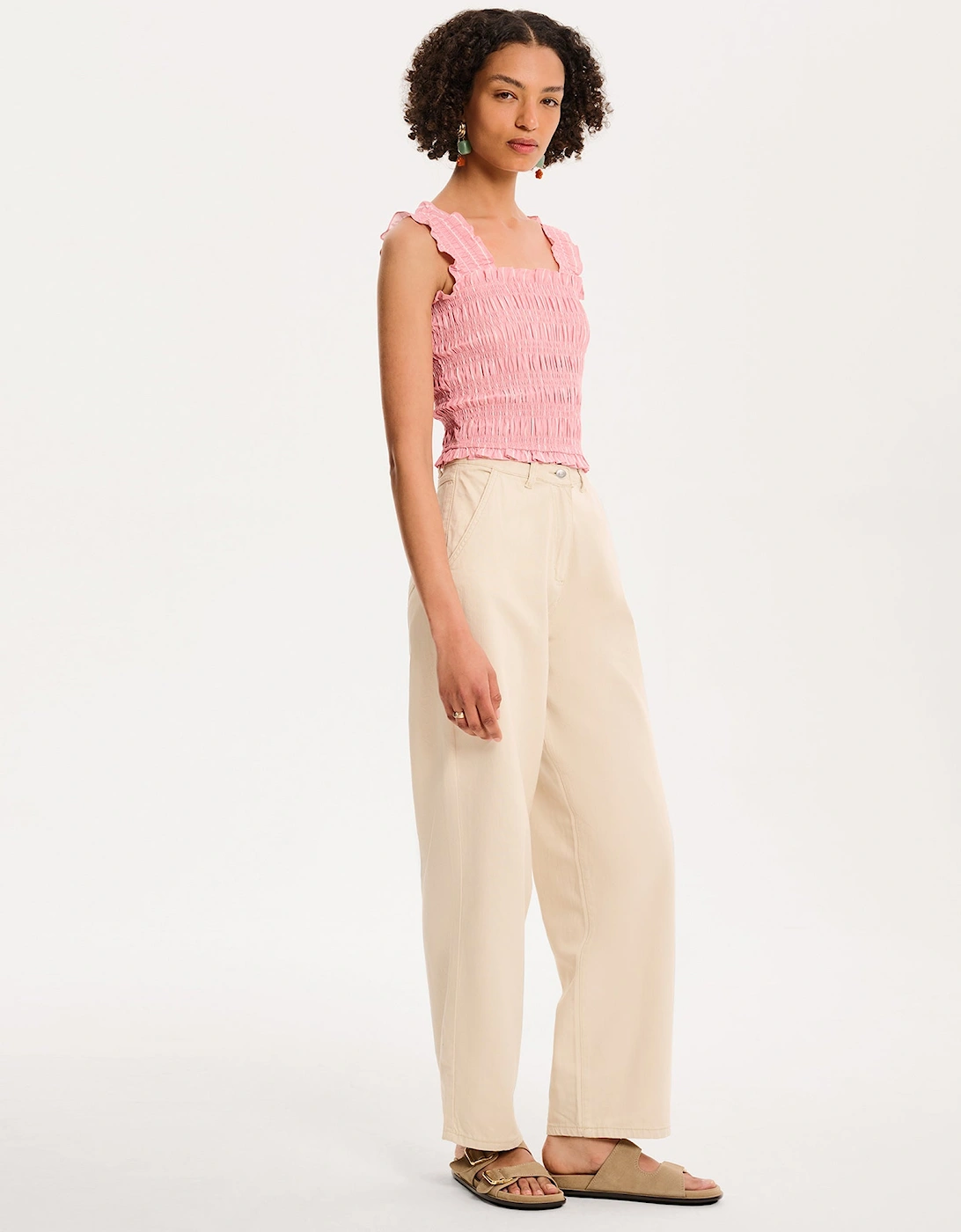 Macy Top in Pink and White Stripe