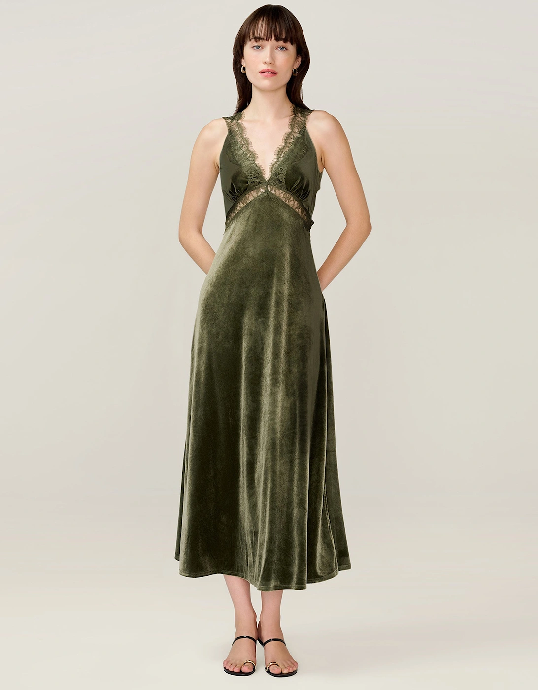Aurelia Velvet Dress in Pear Green, 8 of 7