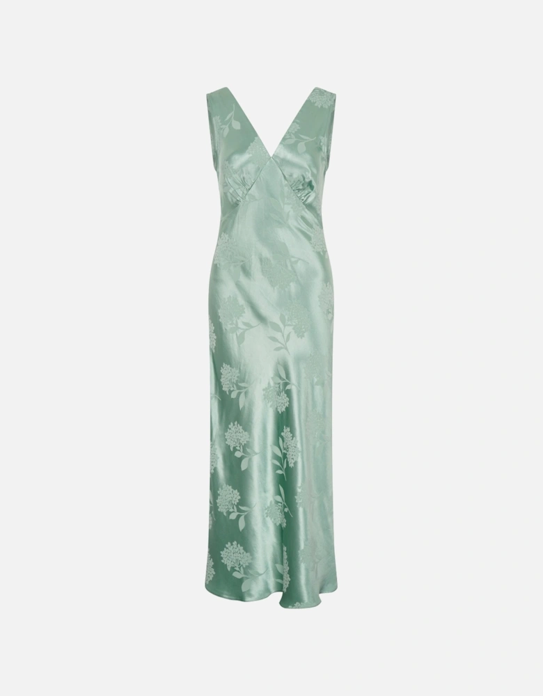 Iris Jacquard Dress in Sage