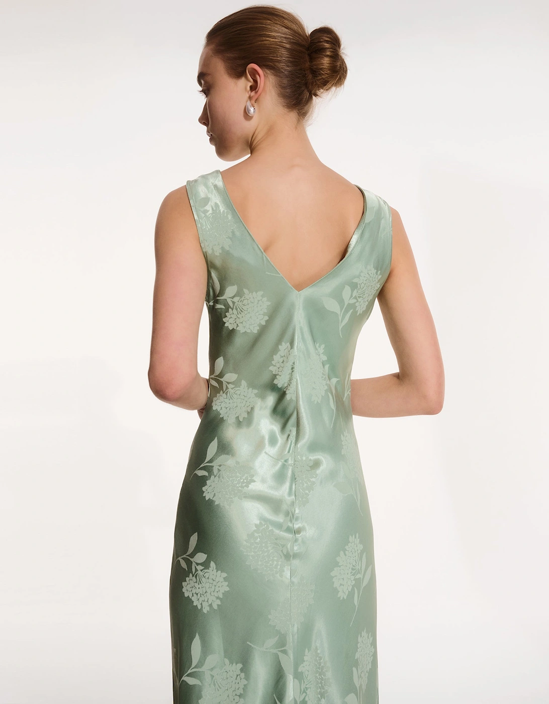 Iris Jacquard Dress in Sage