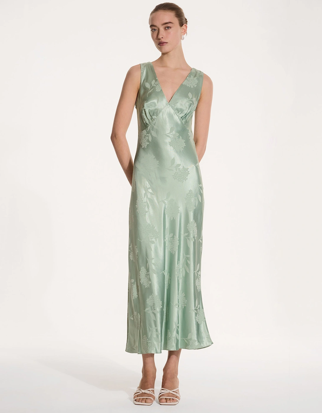 Iris Jacquard Dress in Sage, 7 of 6