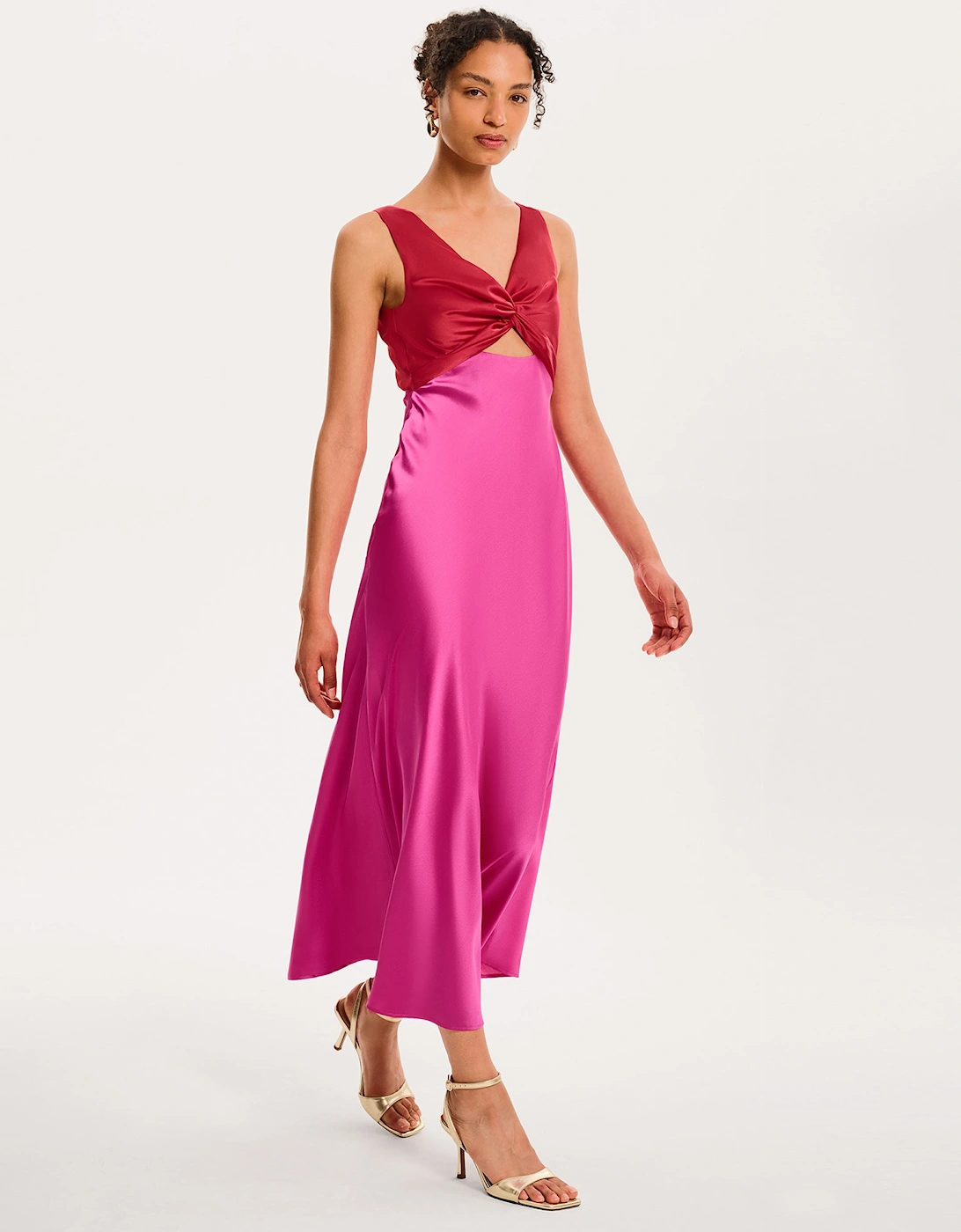 Maggy Dress in Red and Pink