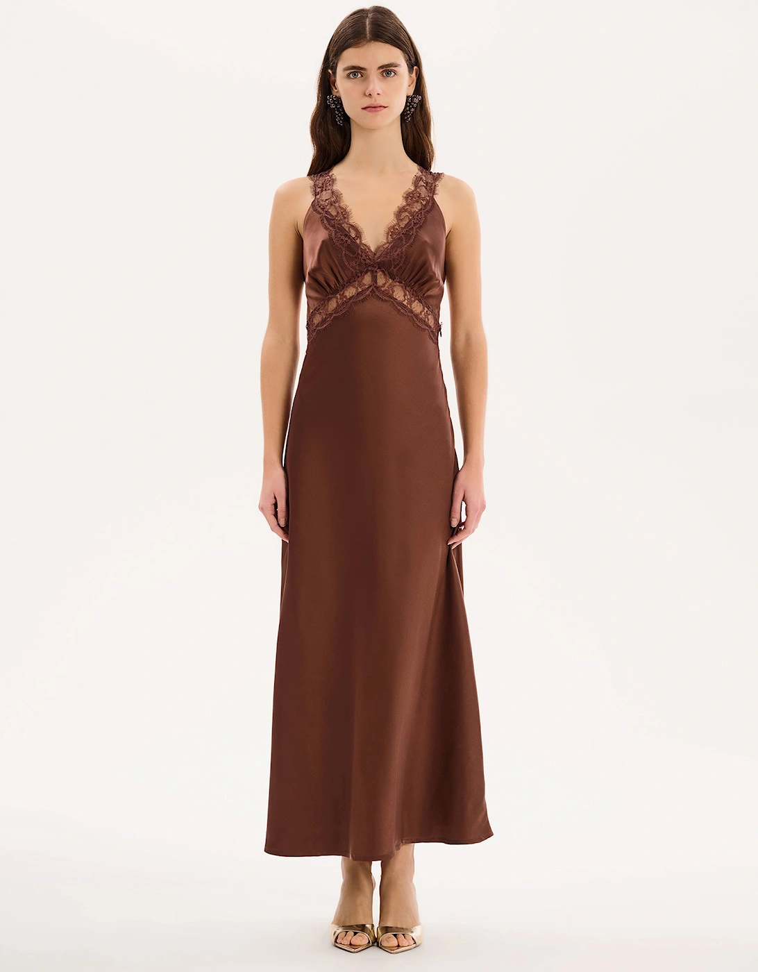 Omnes Women's Brown Aurelia Dress In Chocolate - Size: 14
