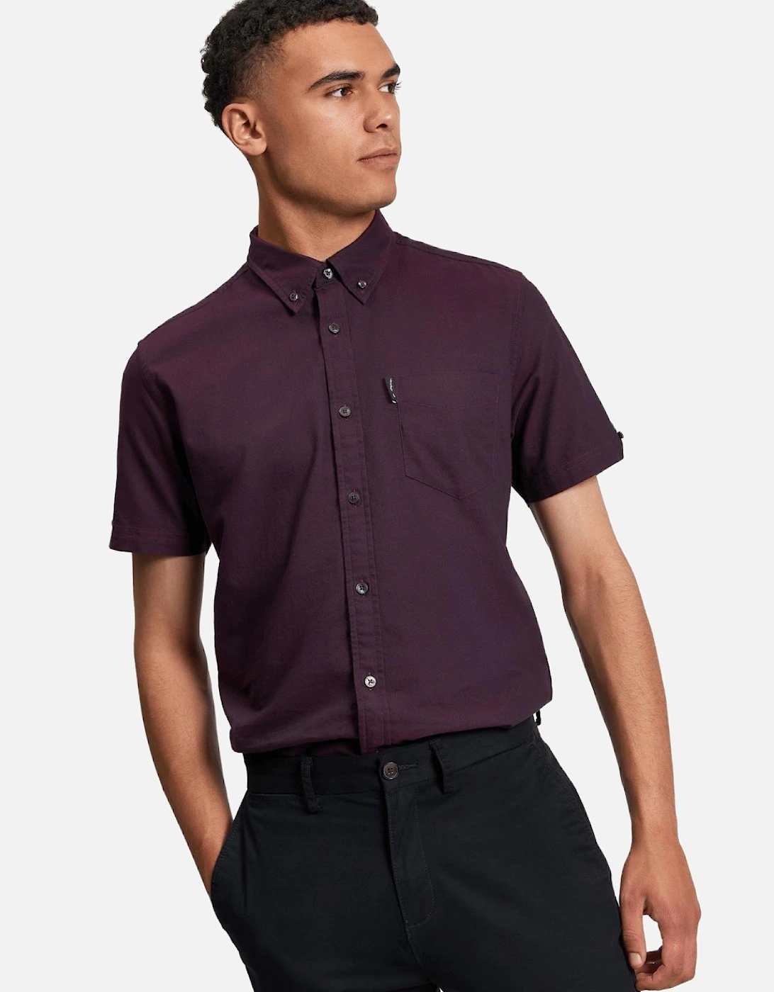 Mens Signature Oxford Short Sleeve Shirt, 2 of 1