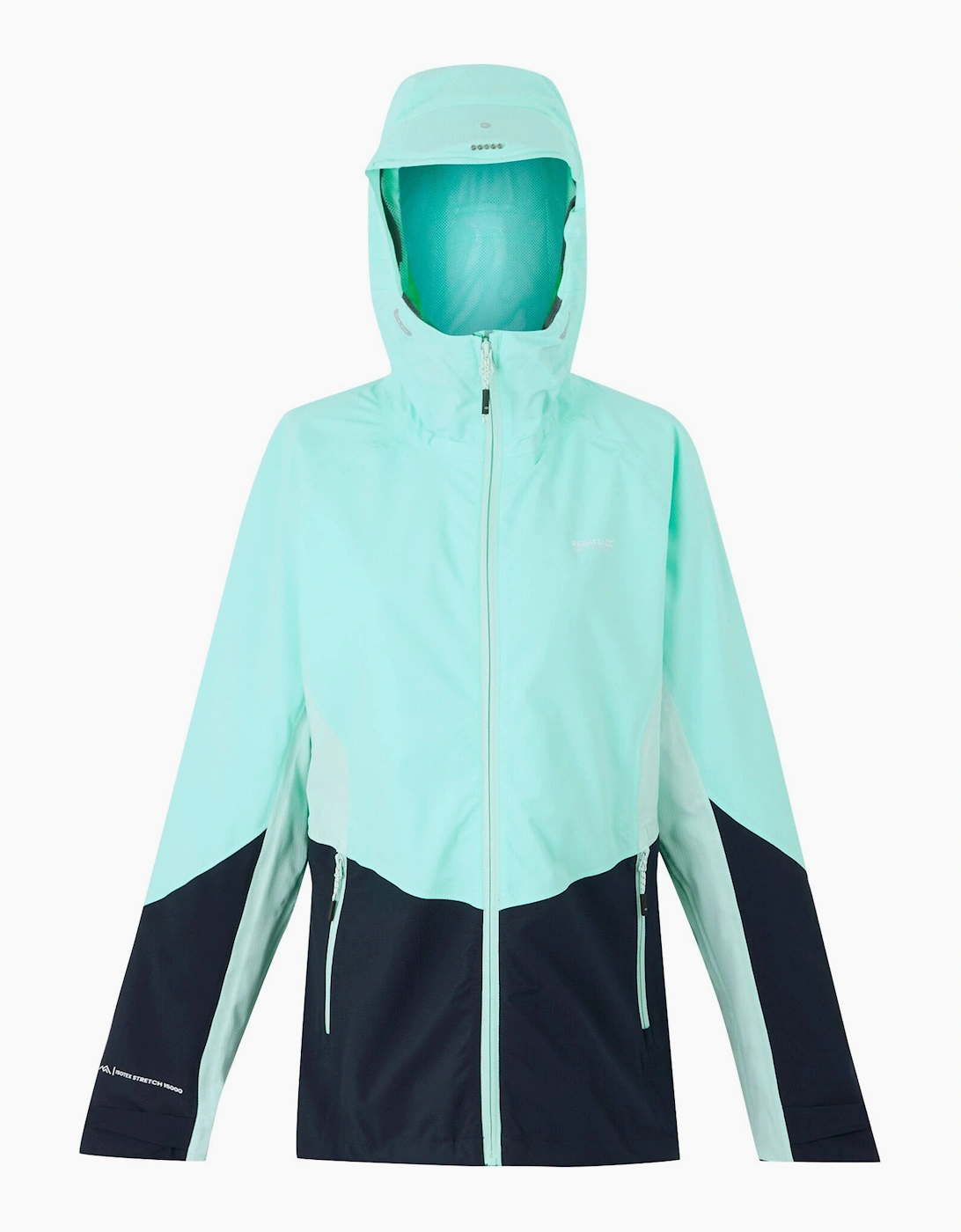 Regatta Women's Blue Raddick Iii Waterproof Jacket - Aruba /Navy/Icy Morn - Aruba /Navy/Icy Morn - 16 Uk - 100% Polyester - Image 3