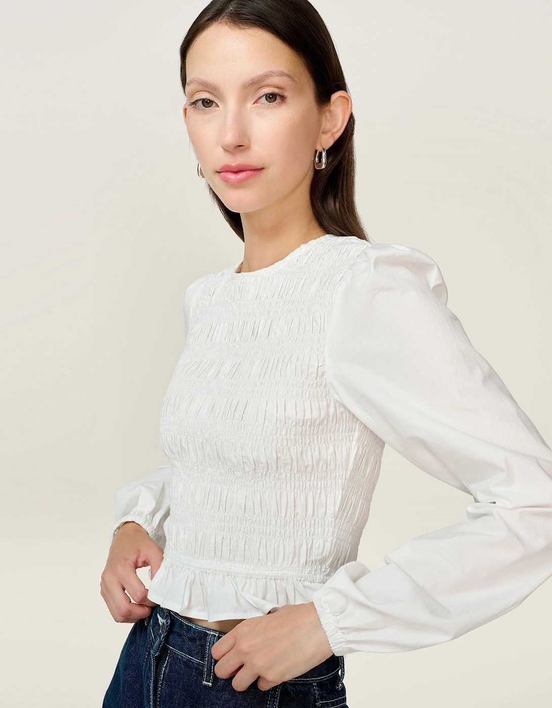 Kaloppe Top in White, 8 of 7