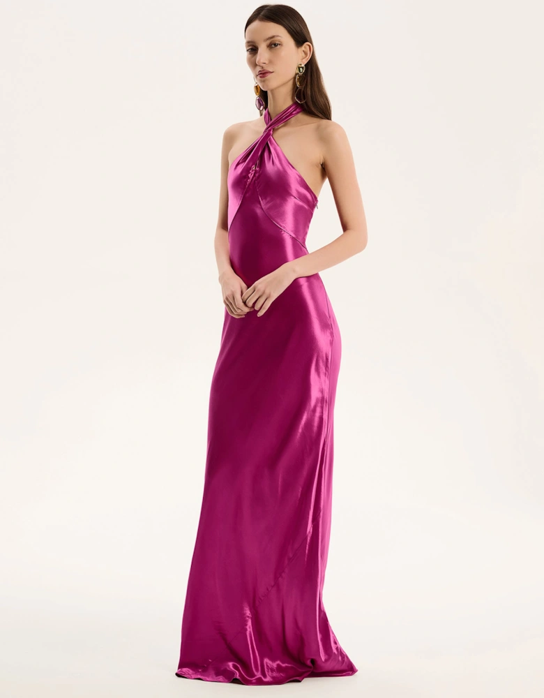 Arles Dress in Magenta