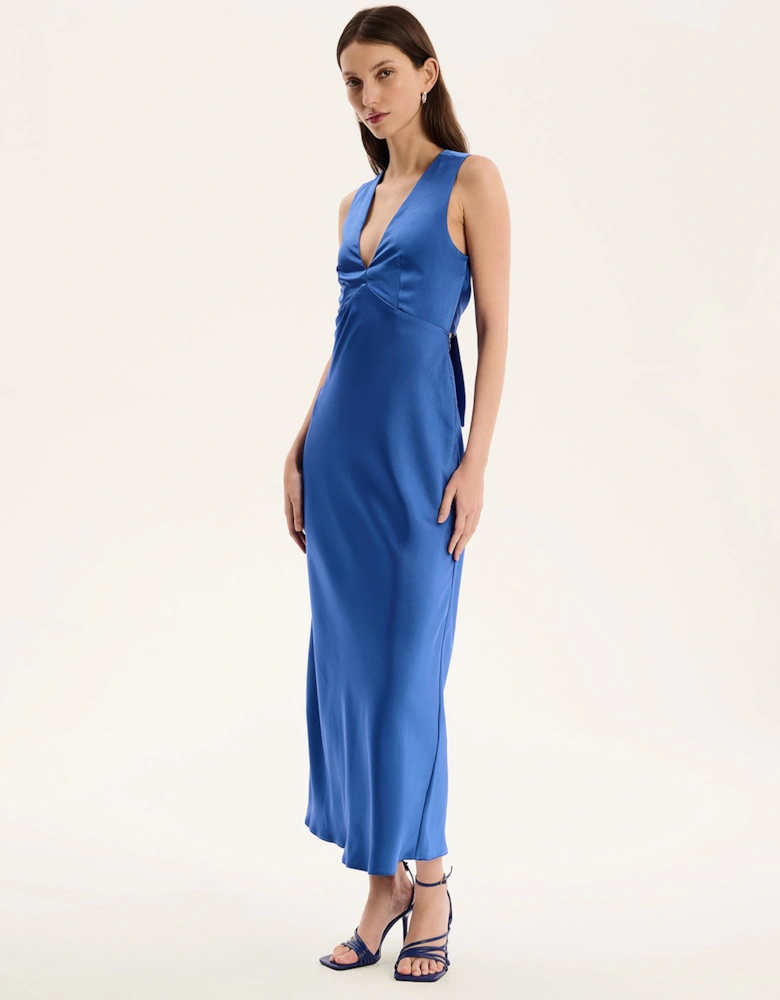 Nova Tie Back Dress in Cobalt