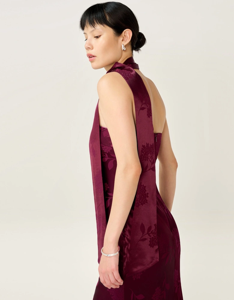 Myla Dress in Deep Wine