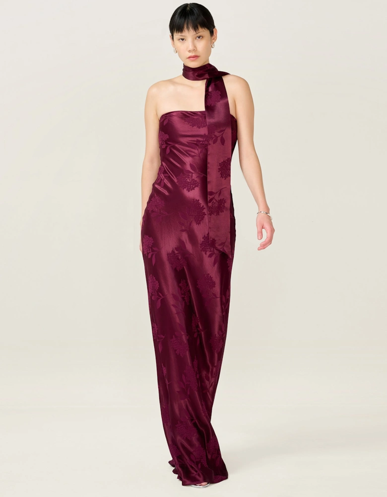 Myla Dress in Deep Wine