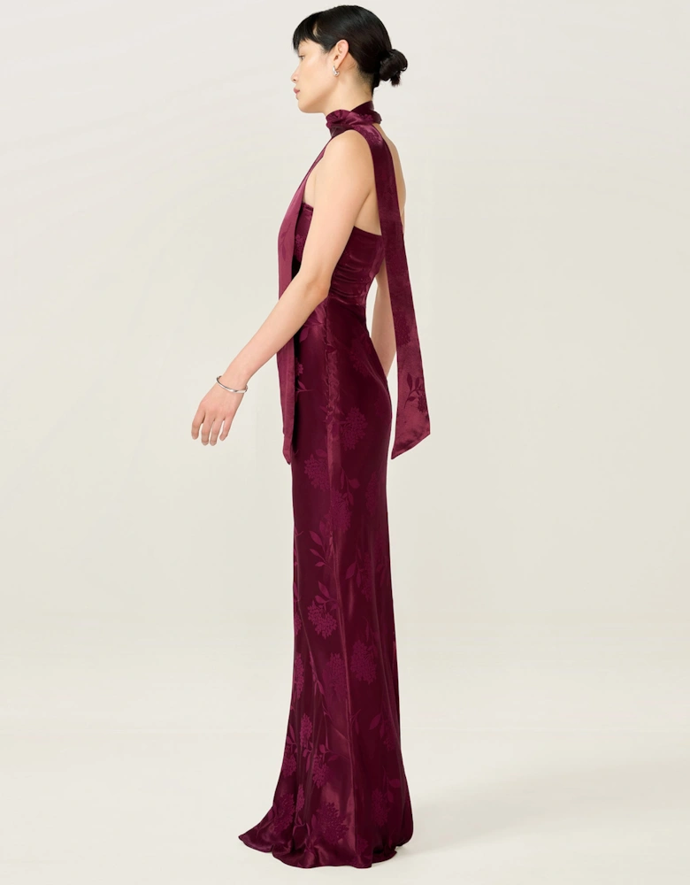 Myla Dress in Deep Wine