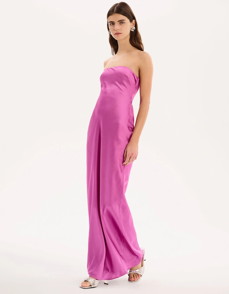 Amdra Strapless Dress in Purple