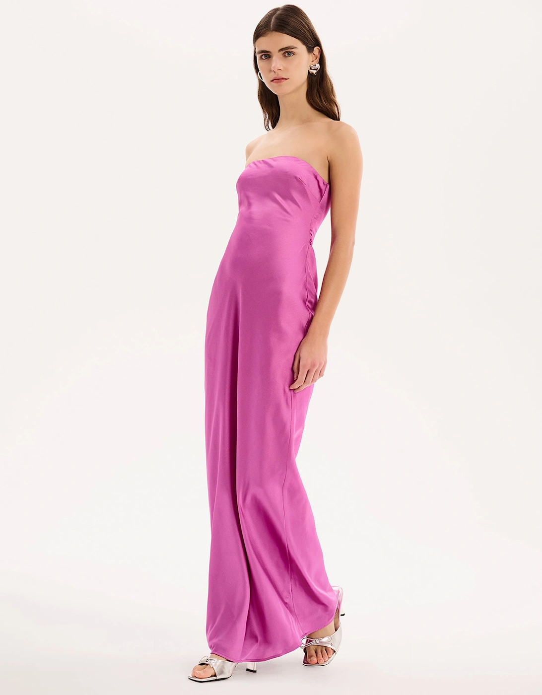 Amdra Strapless Dress in Purple