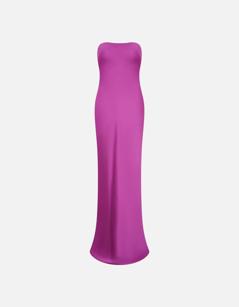 Amdra Strapless Dress in Purple