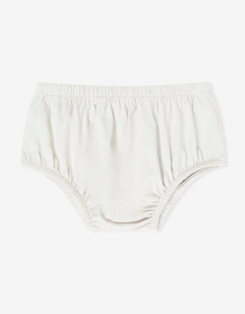 Baby Girls Ruffle Jersey Dress in Beige