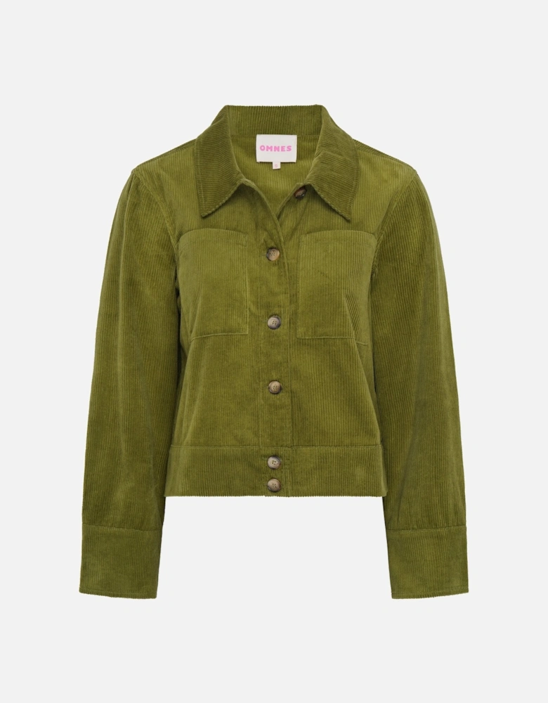 Millie Cord Jacket in Moss Green