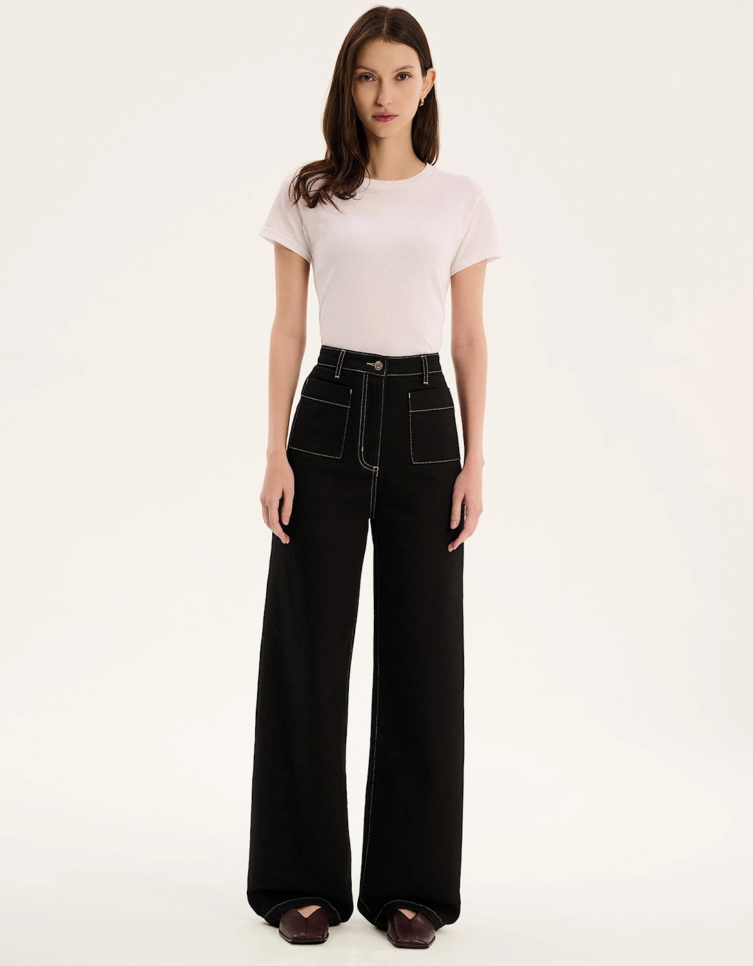 Omnes Women's Black Orielle Jean In  Size 14