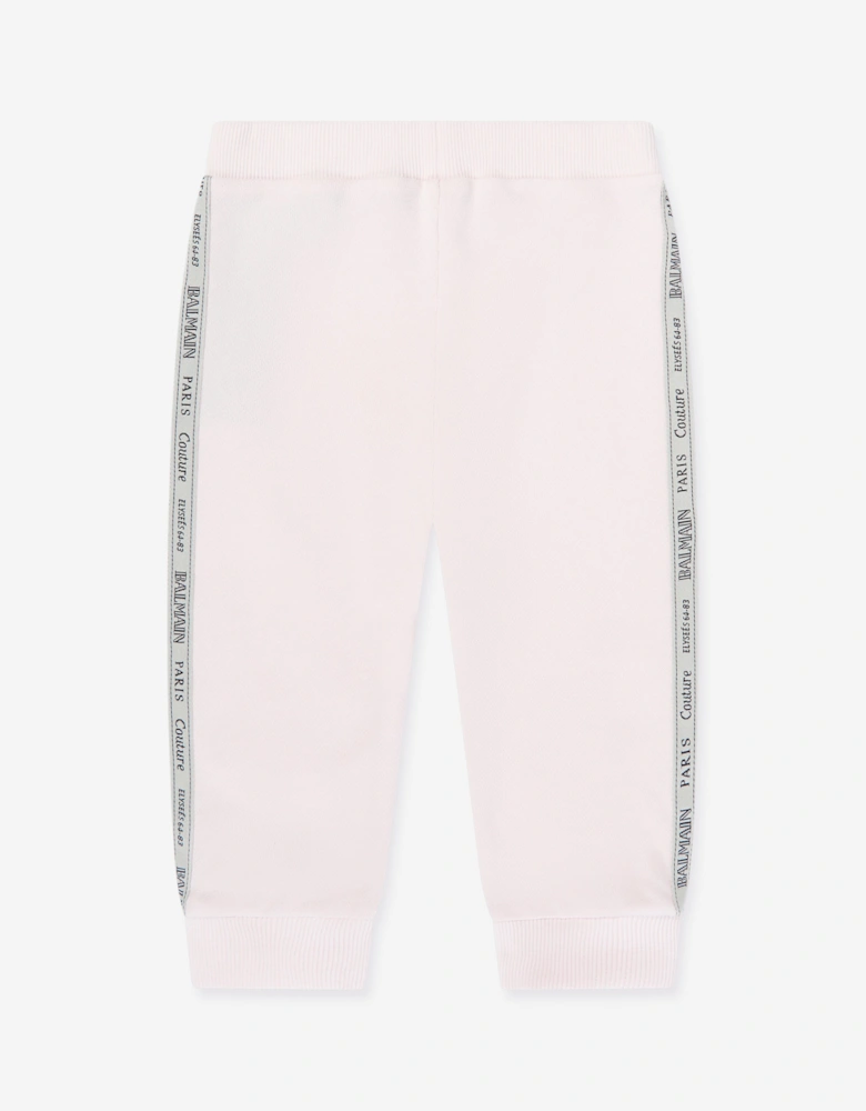 Baby Girls Logo Tape Joggers in Pink