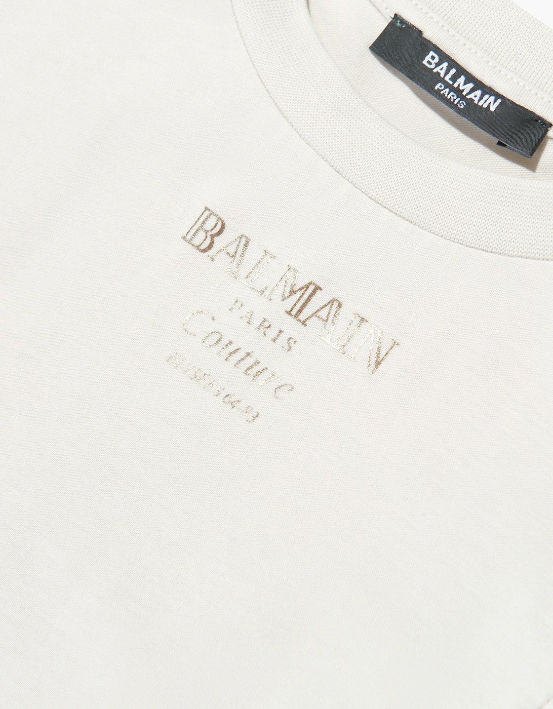 Girls Logo Ruffle Top in Beige