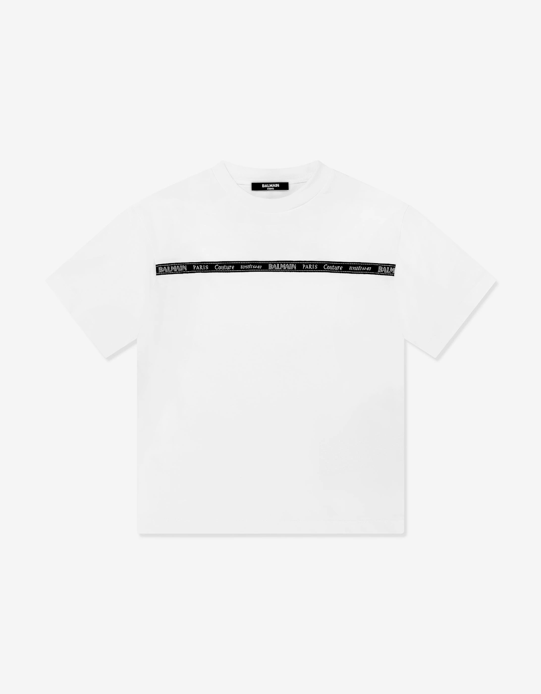 Boys Stripe Logo T-Shirt in White, 5 of 4