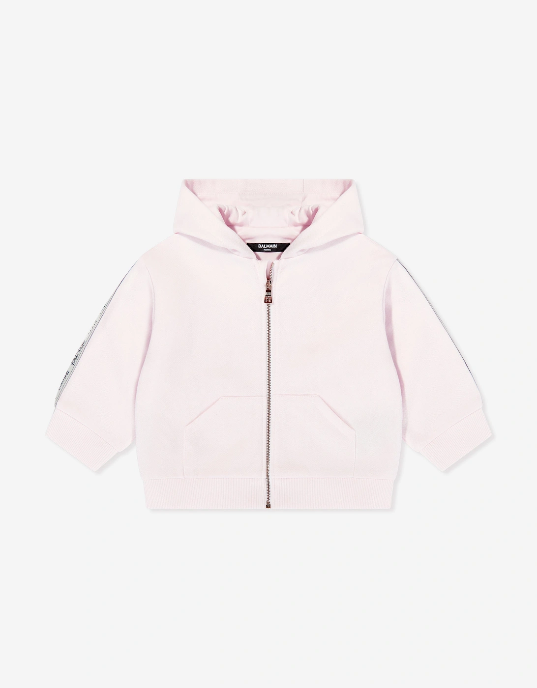 Baby Girls Logo Zip Up Top in Pink, 5 of 4