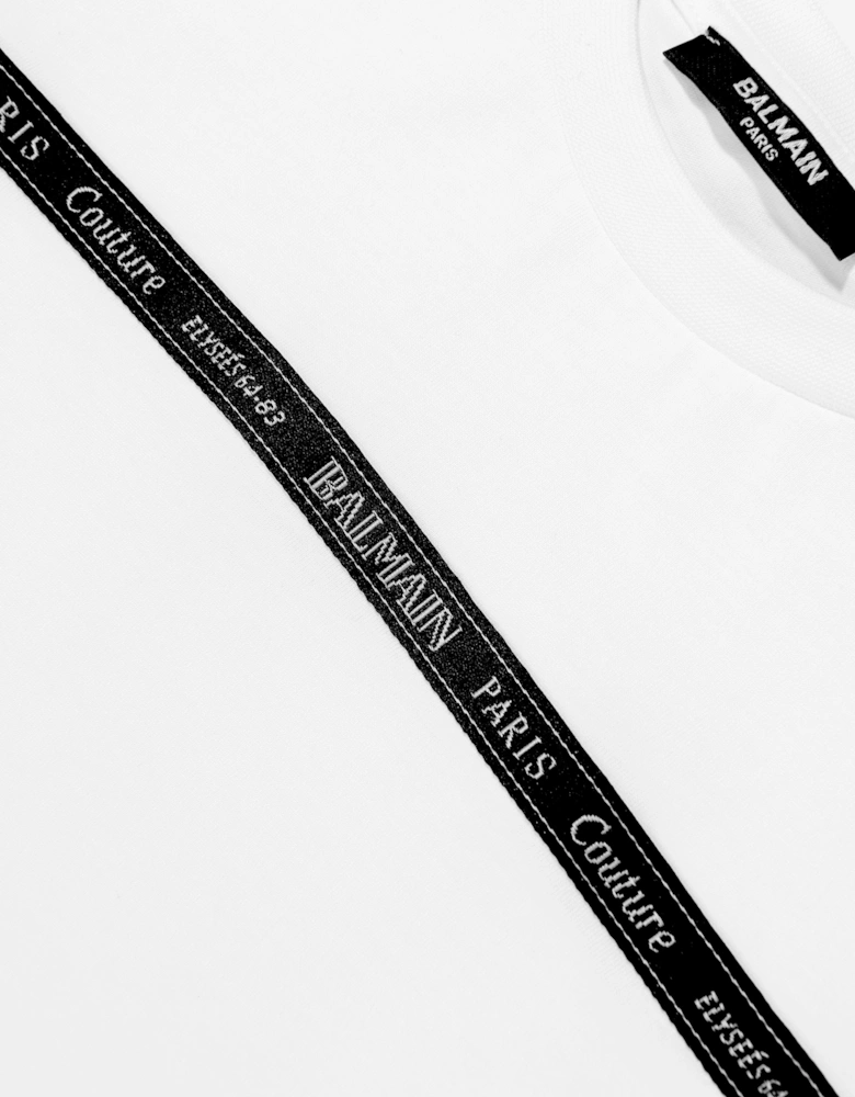 Boys Stripe Logo T-Shirt in White