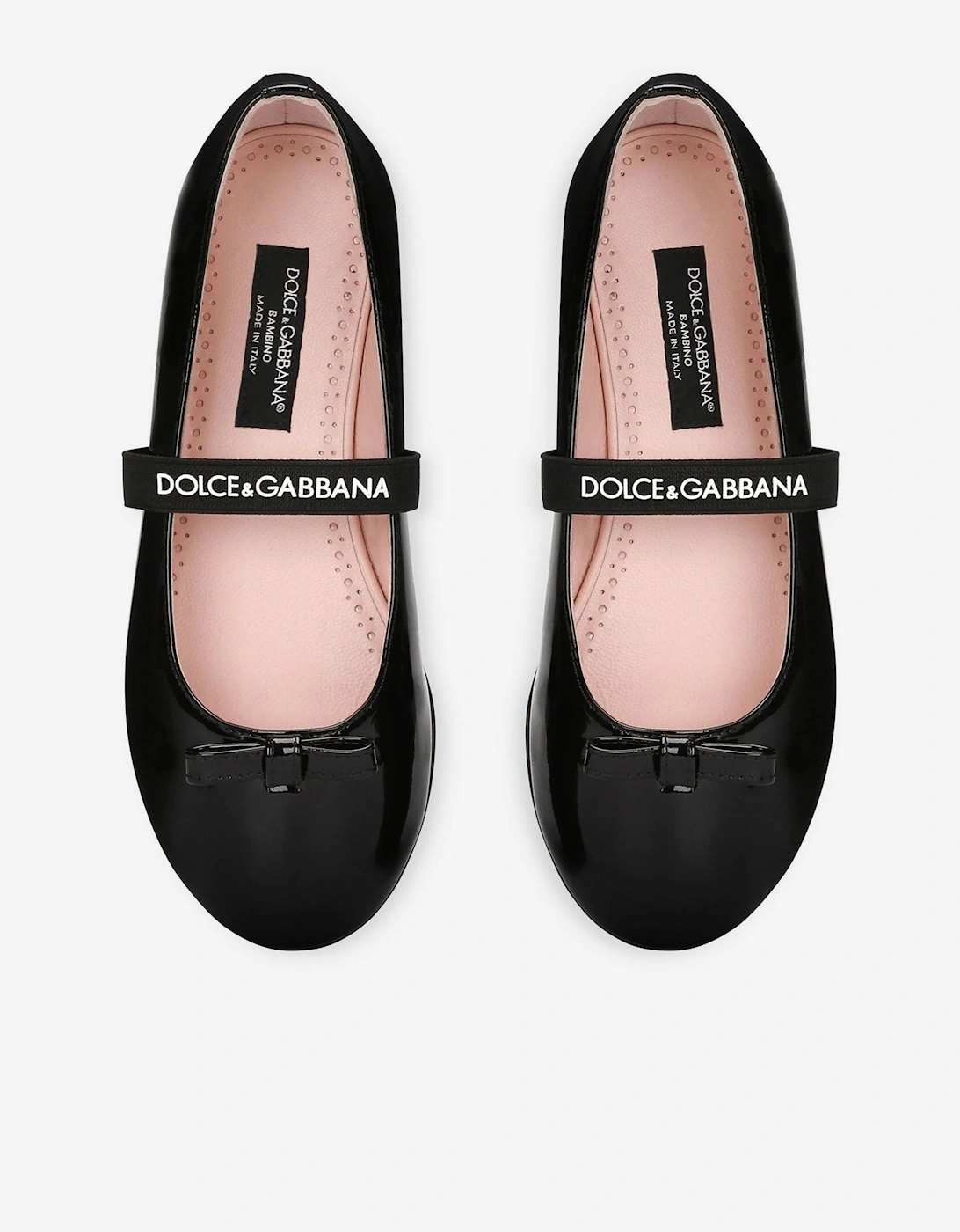 Girls Patent Leather Ballet Flats in Black