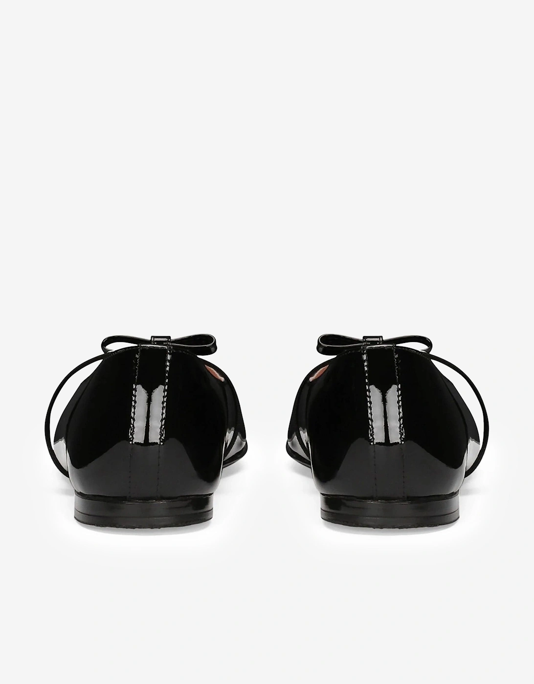 Girls Patent Leather Ballet Flats in Black