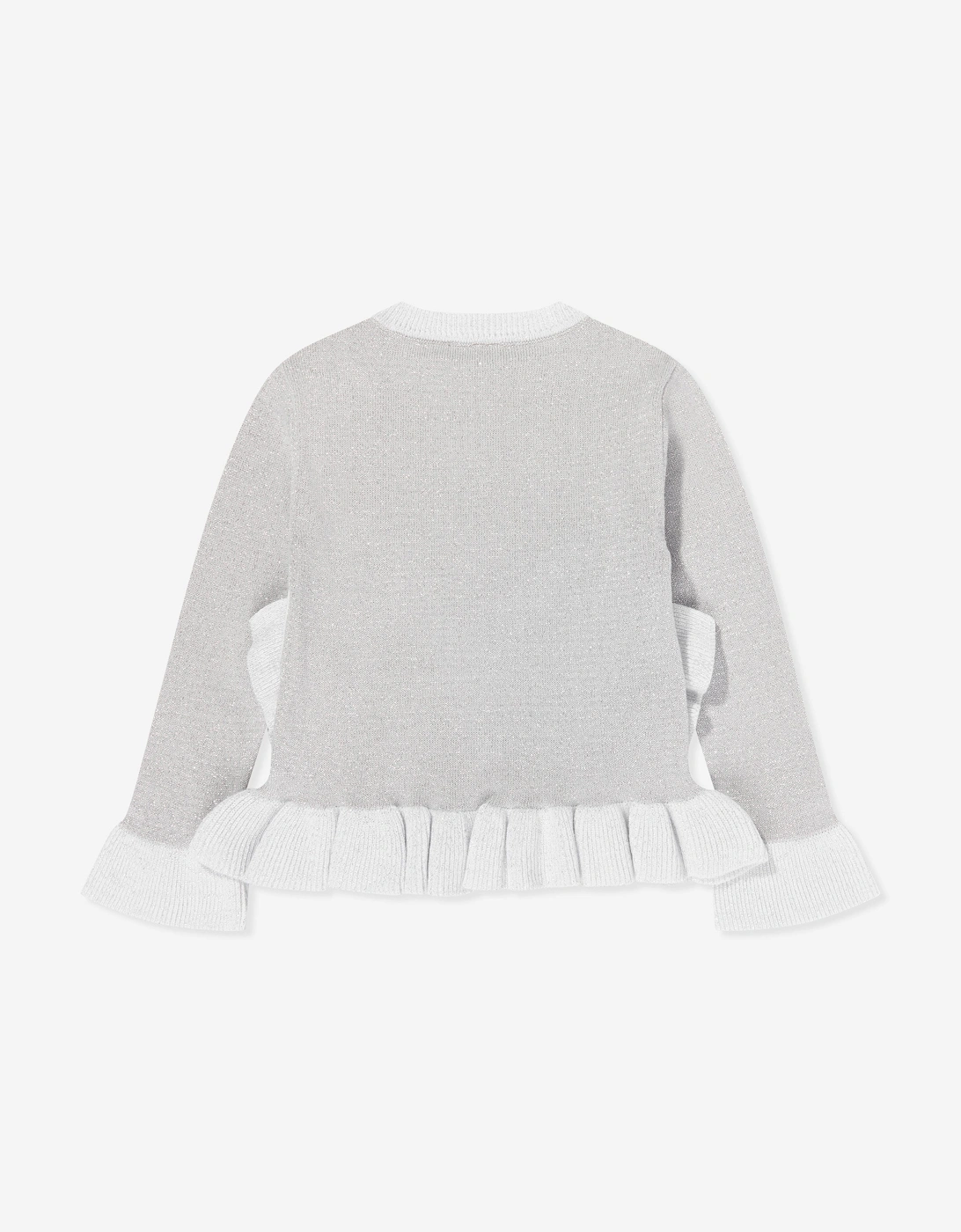 Girls Swan Cardigan in Silver