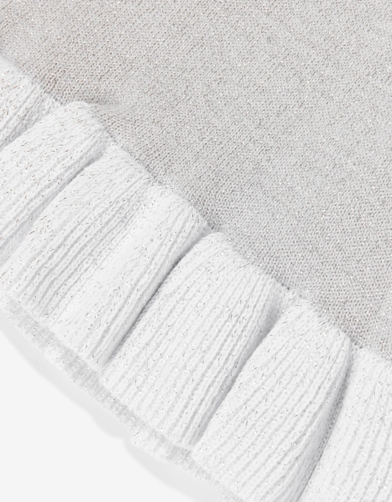 Girls Swan Cardigan in Silver