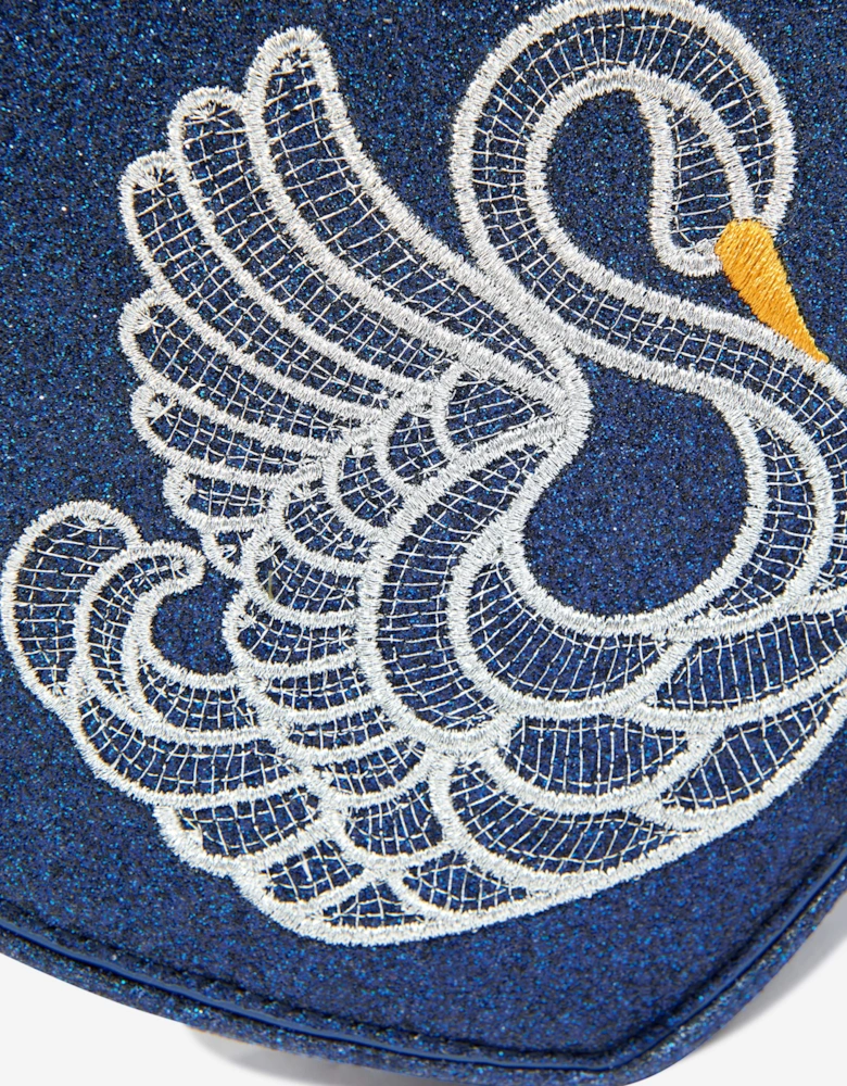 Girls Swan Heart Shoulder Bag in Blue
