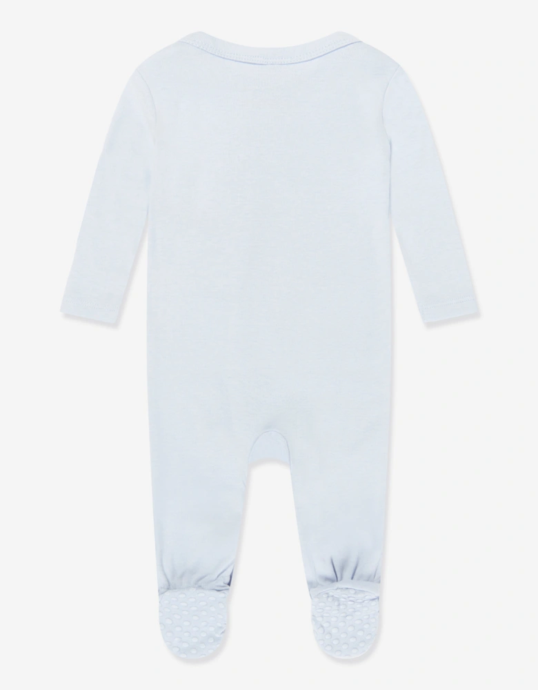 Baby Boys Jersey Babygrow Set in Blue