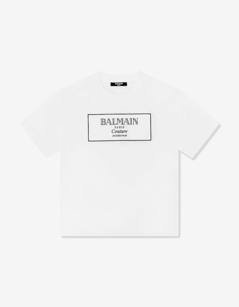 Kids Logo Print T-Shirt in White