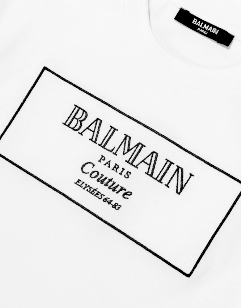 Kids Logo Print T-Shirt in White