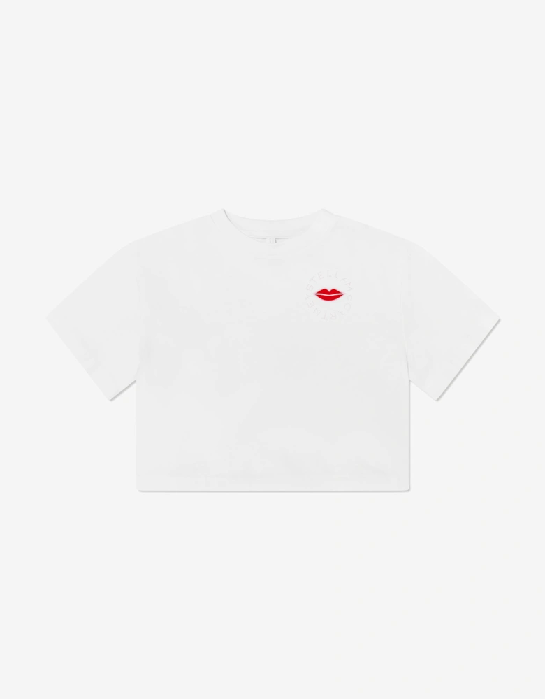 Girls Lips Logo T-Shirt in White