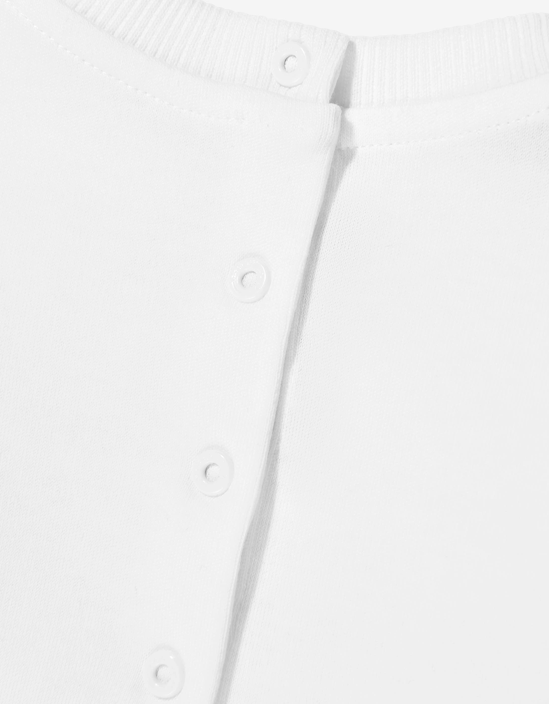 Baby Striped Logo Babygrow in White