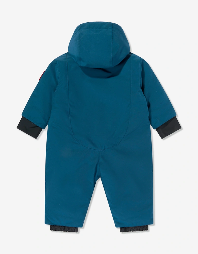 Baby Boys Down Padded Lamb Snowsuit in Navy