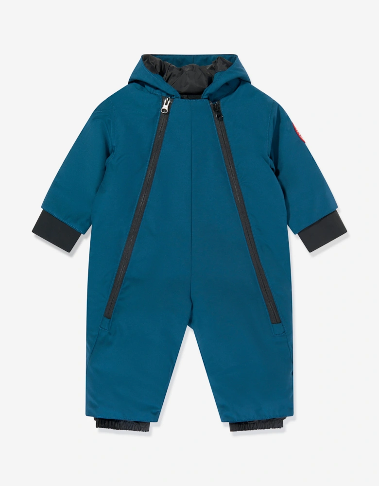 Baby Boys Down Padded Lamb Snowsuit in Navy
