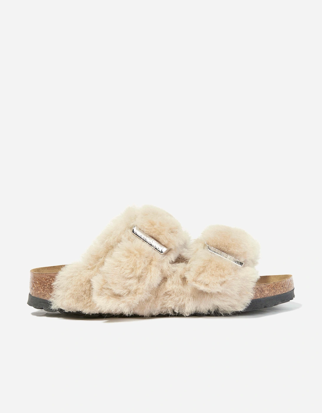 BIRKENSTOCK Classic Arizona Shearling Sandals in Beige, 5 of 4