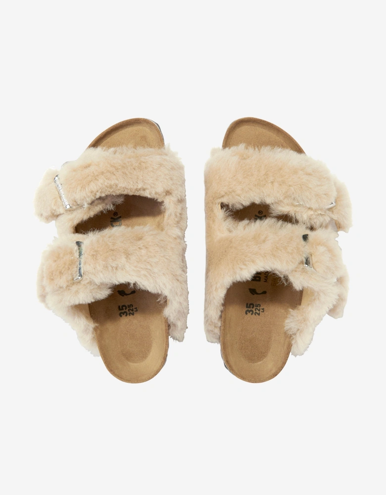 BIRKENSTOCK Classic Arizona Shearling Sandals in Beige