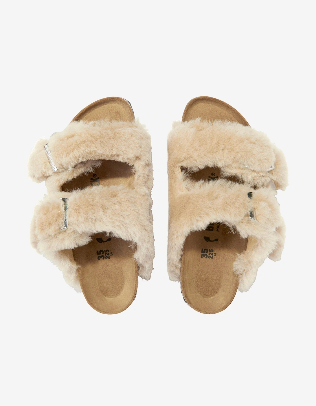 BIRKENSTOCK Classic Arizona Shearling Sandals in Beige