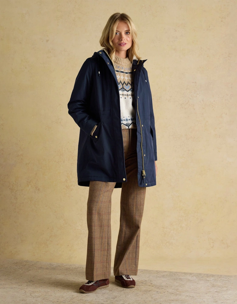 PORTWELL Waterproof Hoodie Raincoat With Adjustable Waist Navy