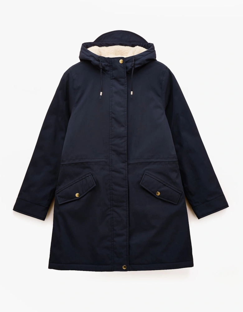 PORTWELL Waterproof Hoodie Raincoat With Adjustable Waist Navy